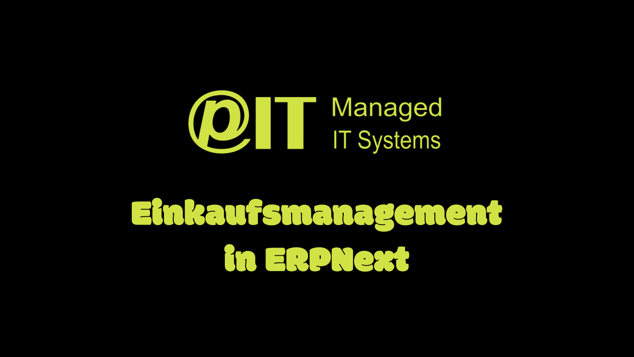 Einkaufsmanagement mit ERPNext - Cover Image